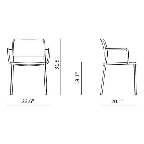 Audrey Chair with Arms (Set of 2)