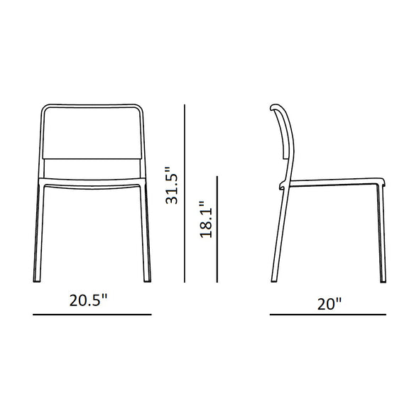 Audrey Chair without Arms (Set of 2)