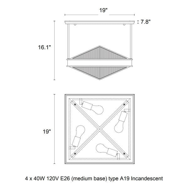 Cairo Semi Flush Mount
