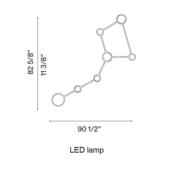 Constellation Ursa Minor Semi Flush Mount
