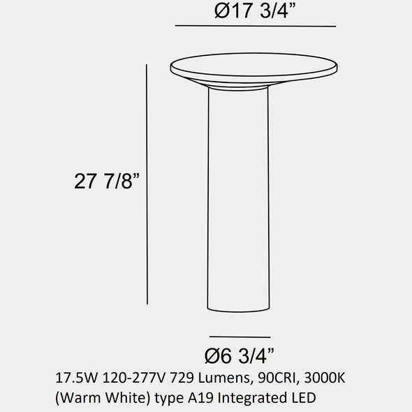 Moal Outdoor Bollard Light