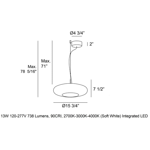 Plat Pendant Light