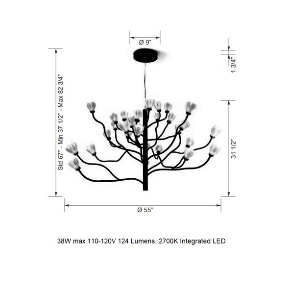 Mokuren LED Chandelier