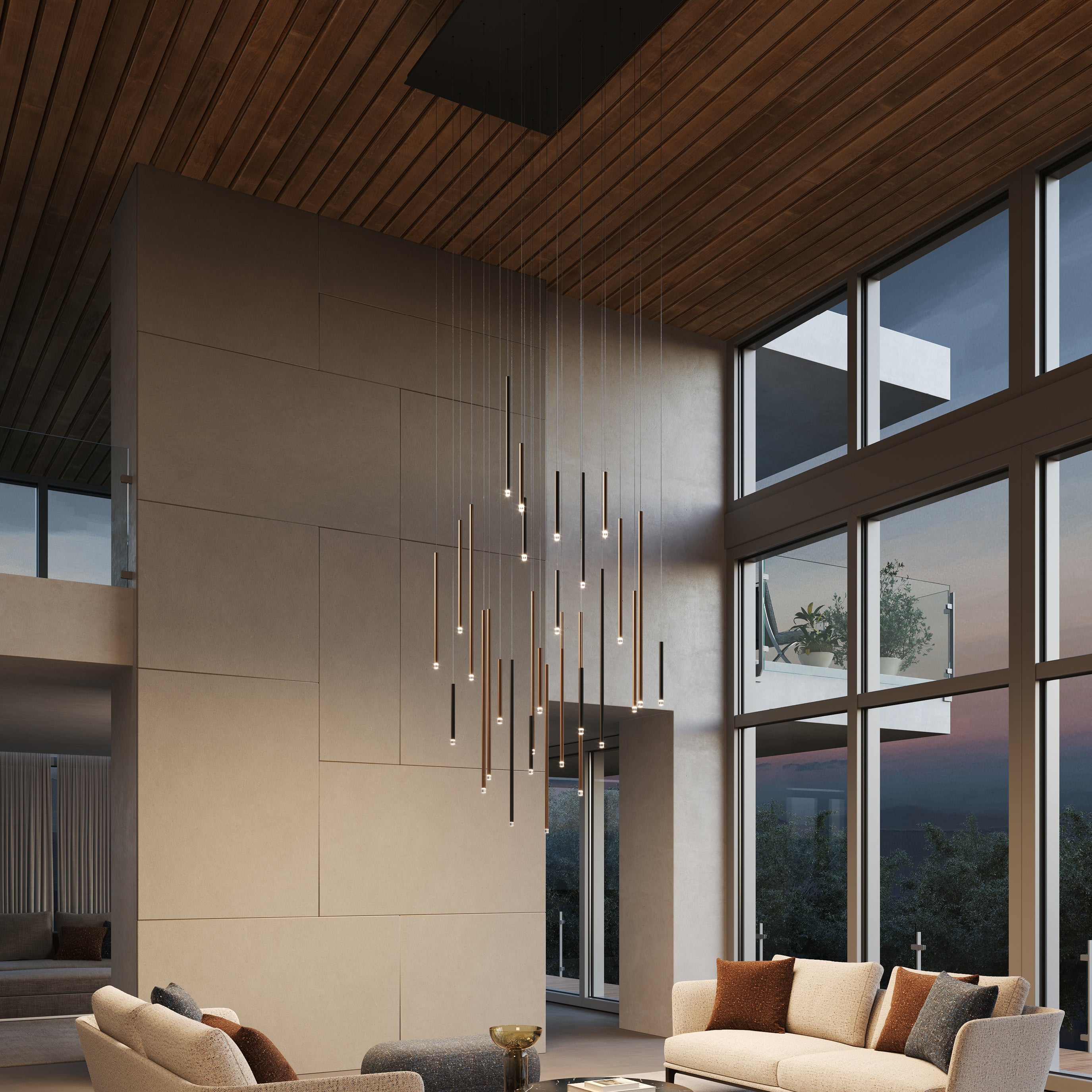 Lodes A-Tube Nano Multi-Light Rectangular Pendant Light