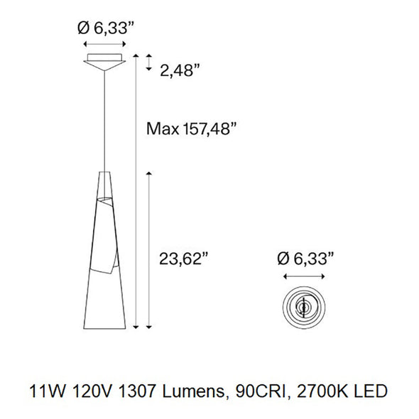 Cono di Luce Pendant Light