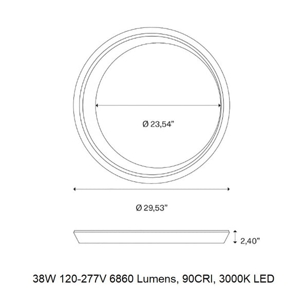 Tidal LED Flush Mount