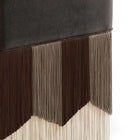 Plisse Square Fringe Pouf