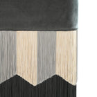 Plisse Square Fringe Pouf