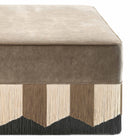 Plisse Square Fringe Pouf