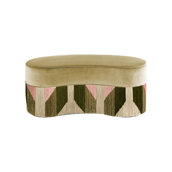 Treasure Tribe Bean Fringe Bench
