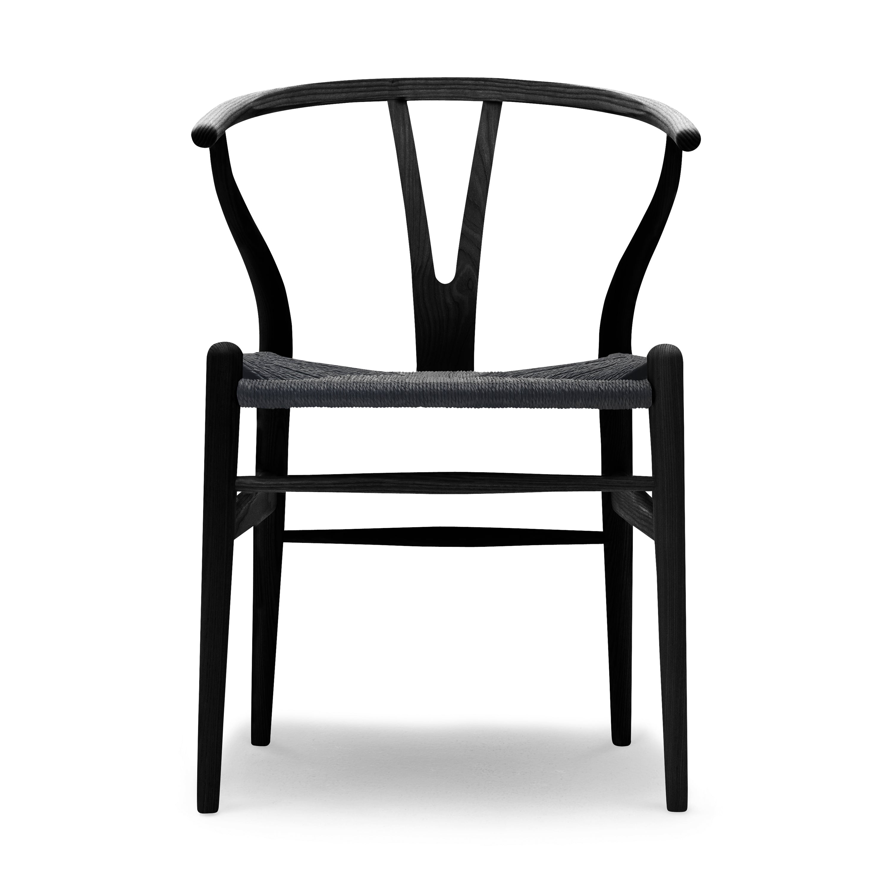 Carl Hansen and Son CH24 Wishbone Chair with Black Paper Cord