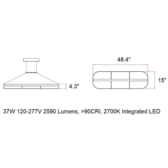 Omma Long Leaf LED Pendant Light