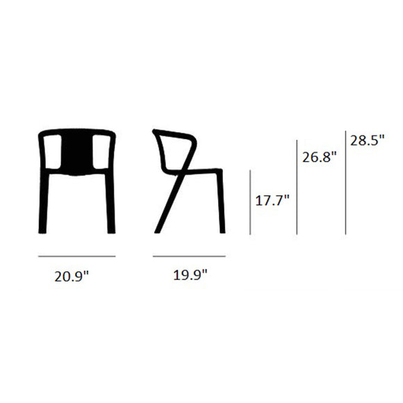 Air Outdoor Stacking Armchair (Set of 4)