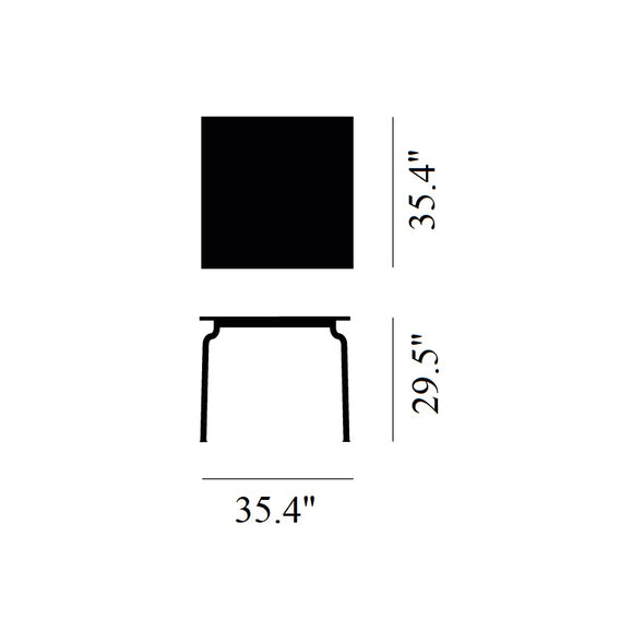 South Outdoor Square Steel Dining Table