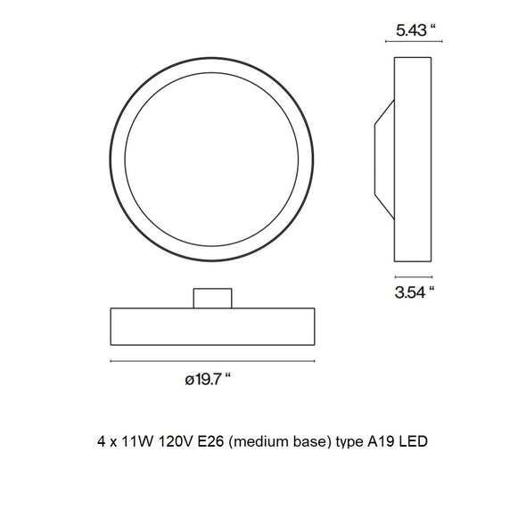 Plaff-on! Flush Mount