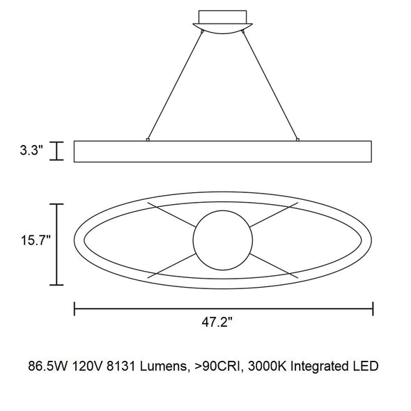 Libe Oval LED Pendant Light