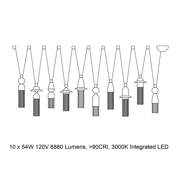 Nappe LED Multi-Light Pendant Light