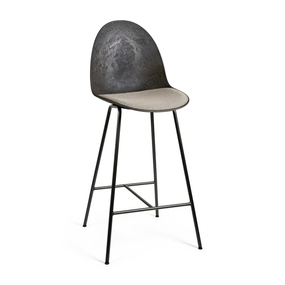 Eternity High Stool with Upholstered Seat