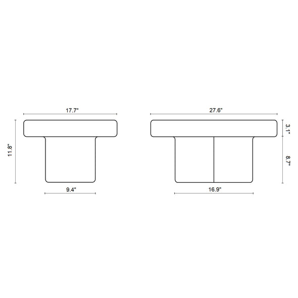 Soda Oval Coffee Table