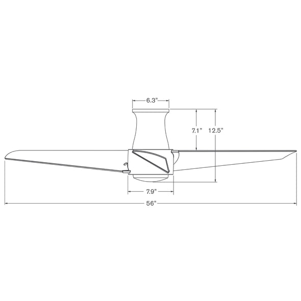 Ambit DC Flush Mount Ceiling Fan