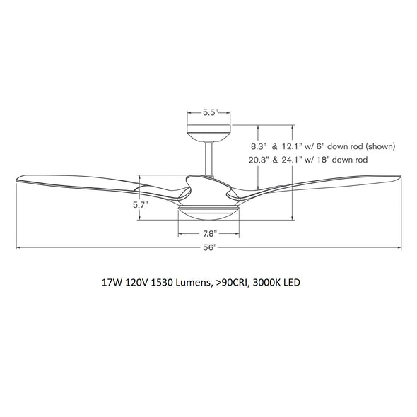 IC/Brisa DC LED Ceiling Fan