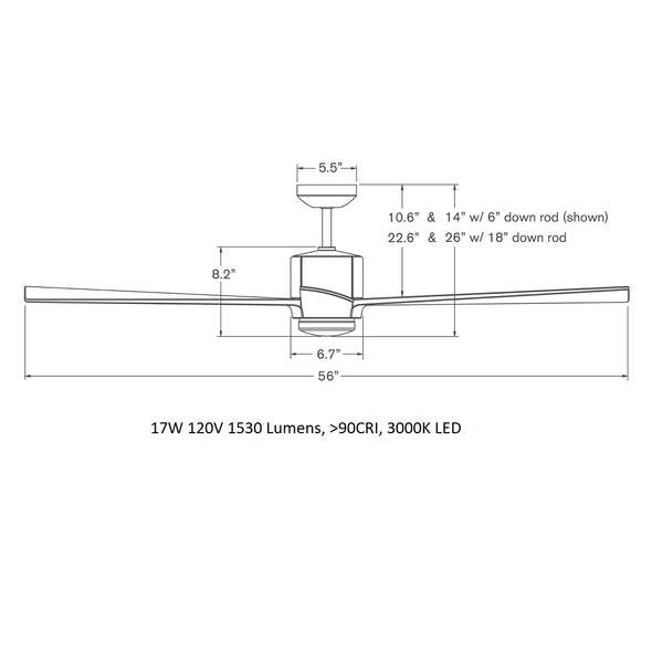 Nouveau DC LED Ceiling Fan
