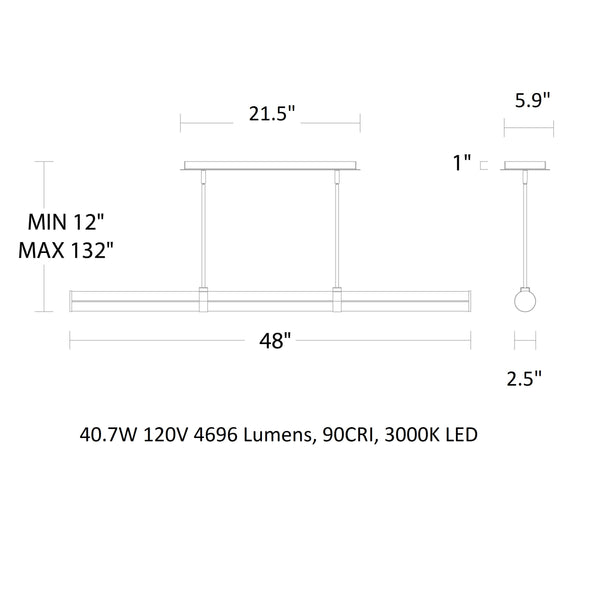 Clique LED Linear Pendant Light