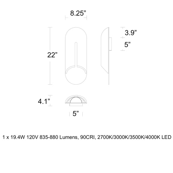 Clog Outdoor LED Wall Light