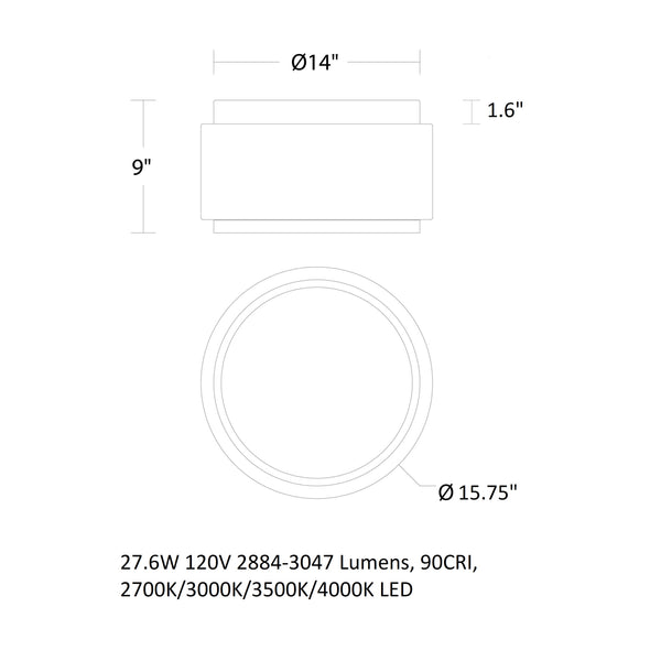 Preston LED Flush Mount