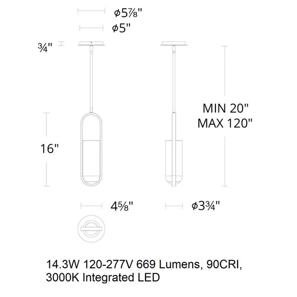Rollins Mini LED Pendant Light