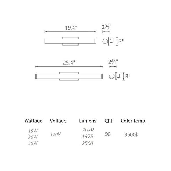 Sabre Bathroom Vanity Wall Light