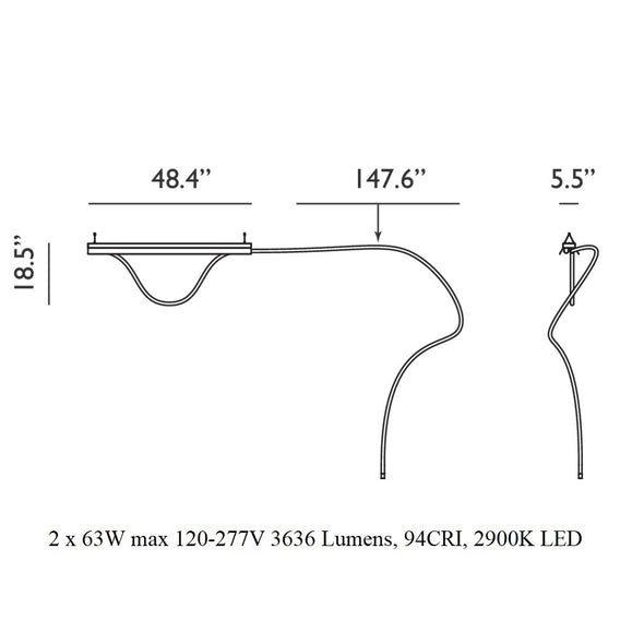 Tubelight Linear Pendant Light