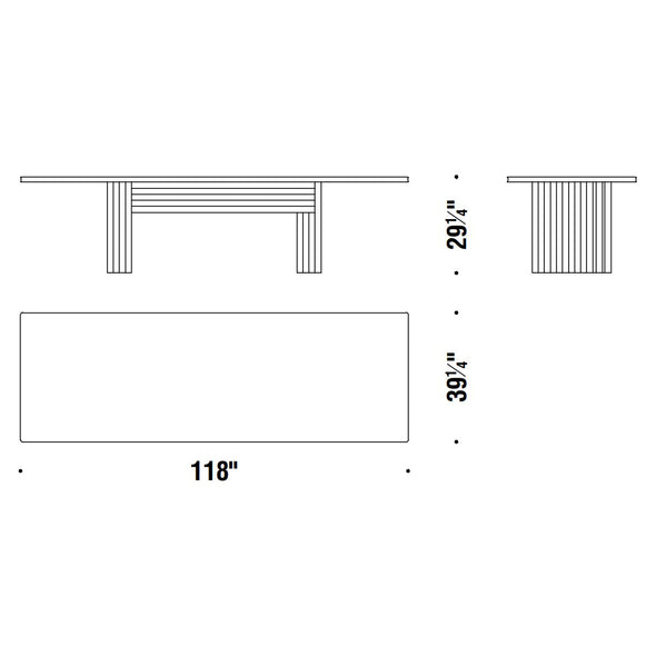 Rows Vertical Dining Table