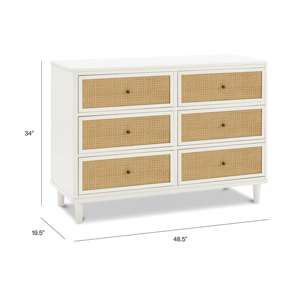 Marin with Cane 6 Drawer Dresser