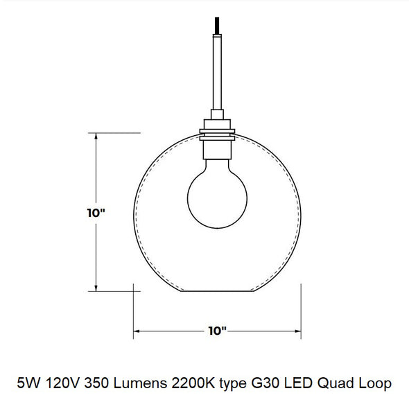 Solitaire Optique Pendant Light