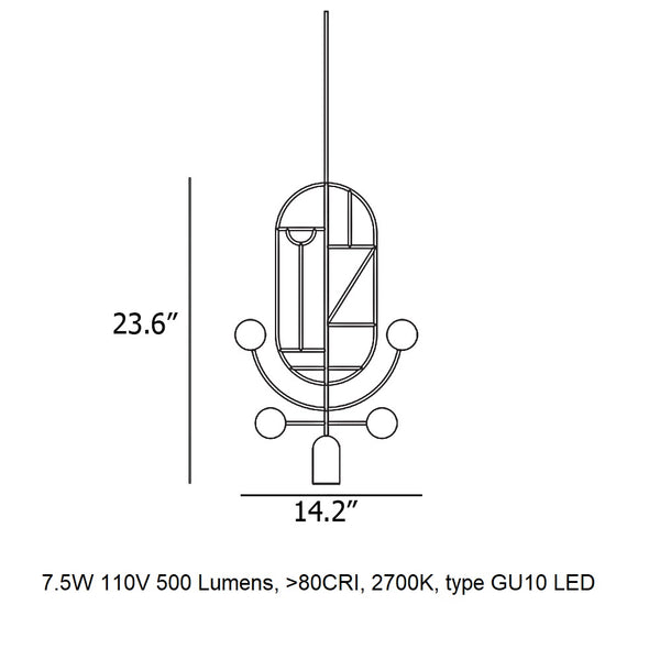 Wooden Dots S05 Pendant Light