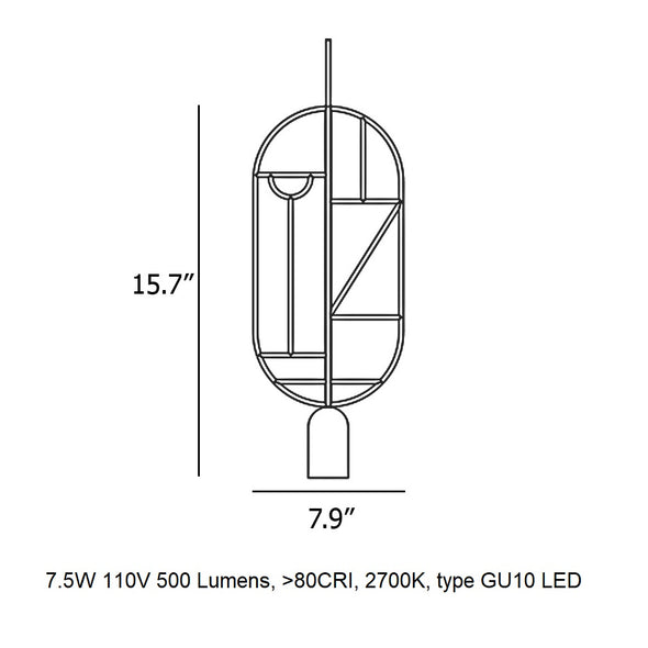 Wooden Dots Vertical Oval Pendant Light