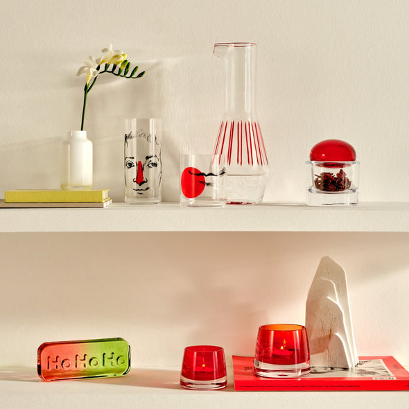 Beak Red Striped Carafe