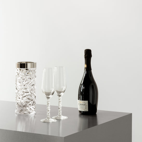 Carat Vase with Stainless Steel Rim