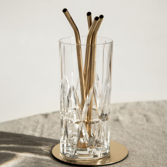 Set of 8 Peak Straws with Cleaning Brush