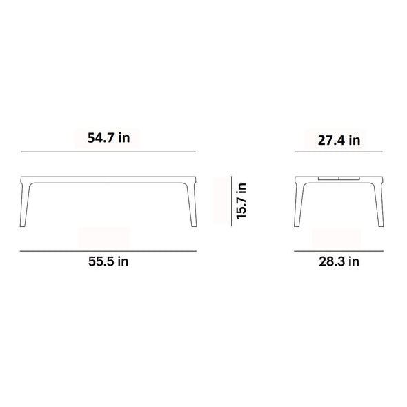 Paralel Rectangular Coffee Table
