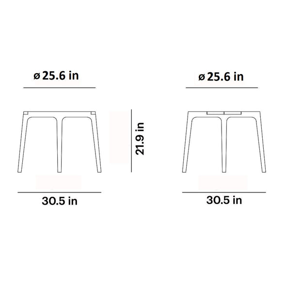 Paralel Round Side Table
