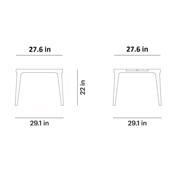 Paralel Square Side Table