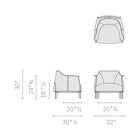 Archibald Armchair with Wood Legs