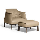 Archibald Ottoman with Wood Legs