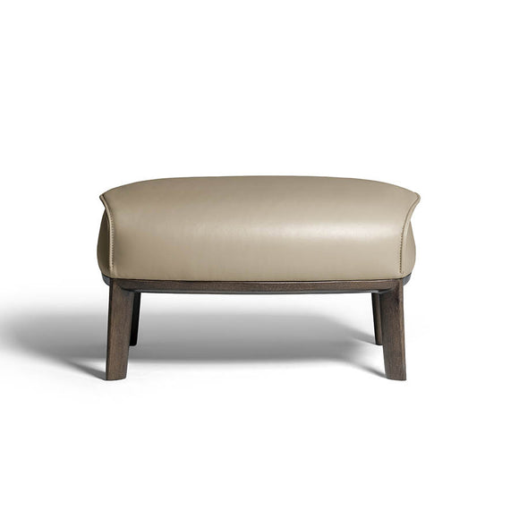 Archibald Ottoman with Wood Legs