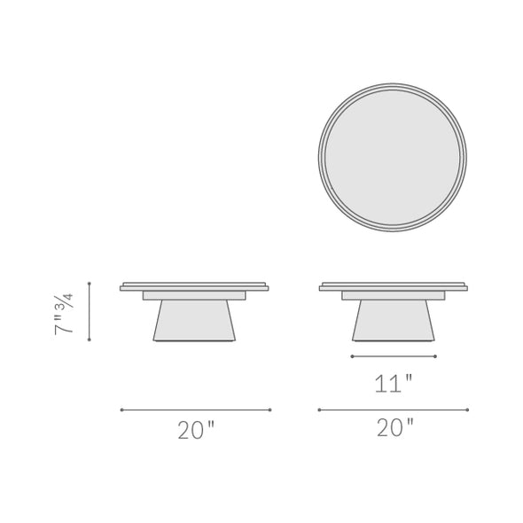 Giobagnara x Poltrona Frau Tableware Rotating Raised Tray