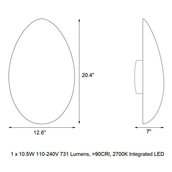 Golden Egg Wall Sconce