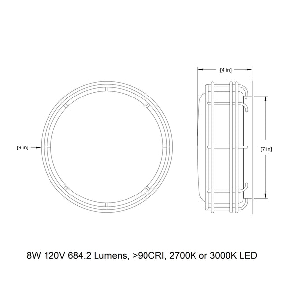Cape Outdoor LED Flush Mount