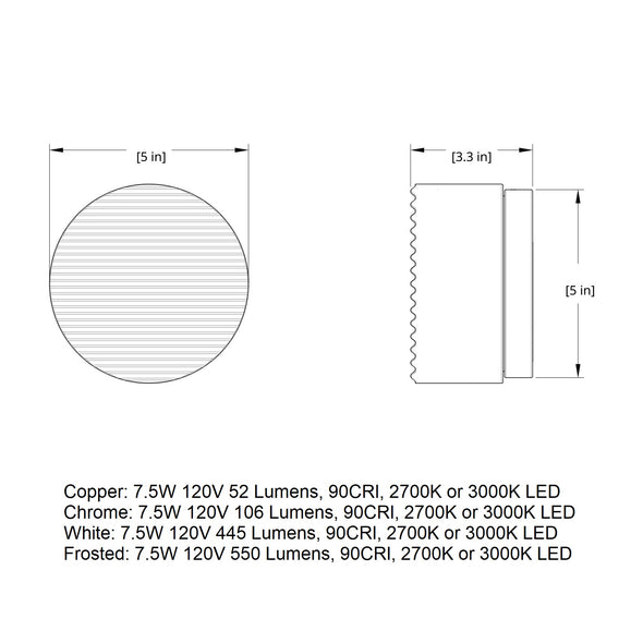 Crisp LED Wall Sconce